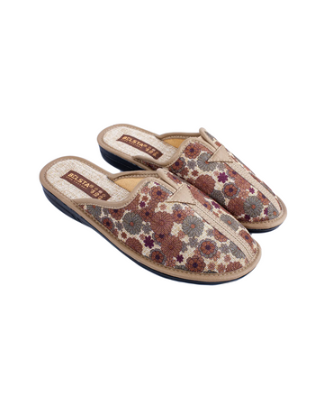 Floral print slippers