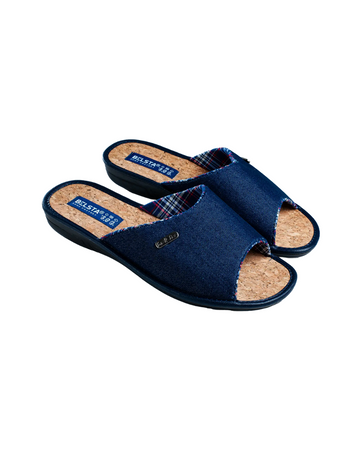 Slippers with cork insole
