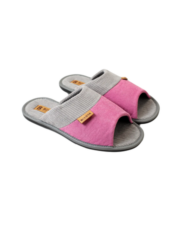Slippers with velour cuff
