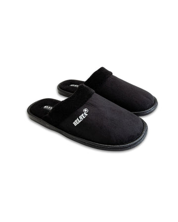 Papuci bărbătești negri cu broderie