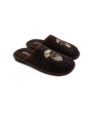 Papuci de casă din fetru cu broderie