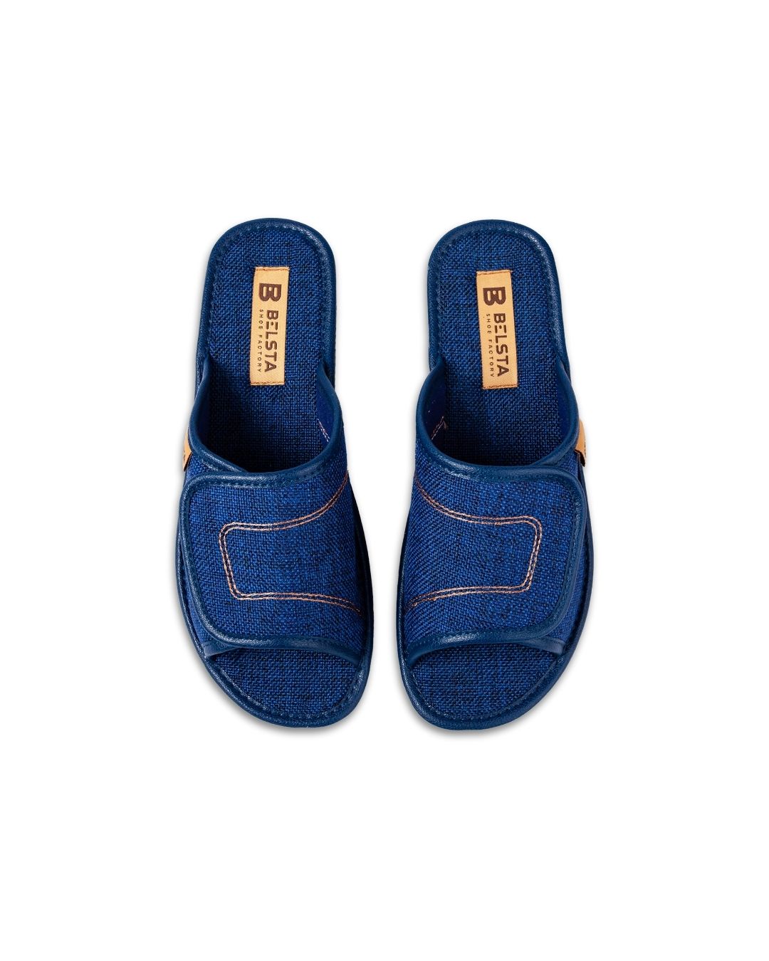 Velcro slippers blue