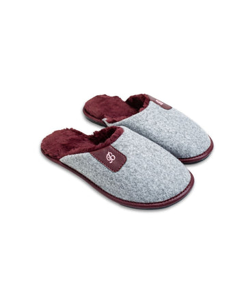 Papuci de casă eco-fur burgundy
