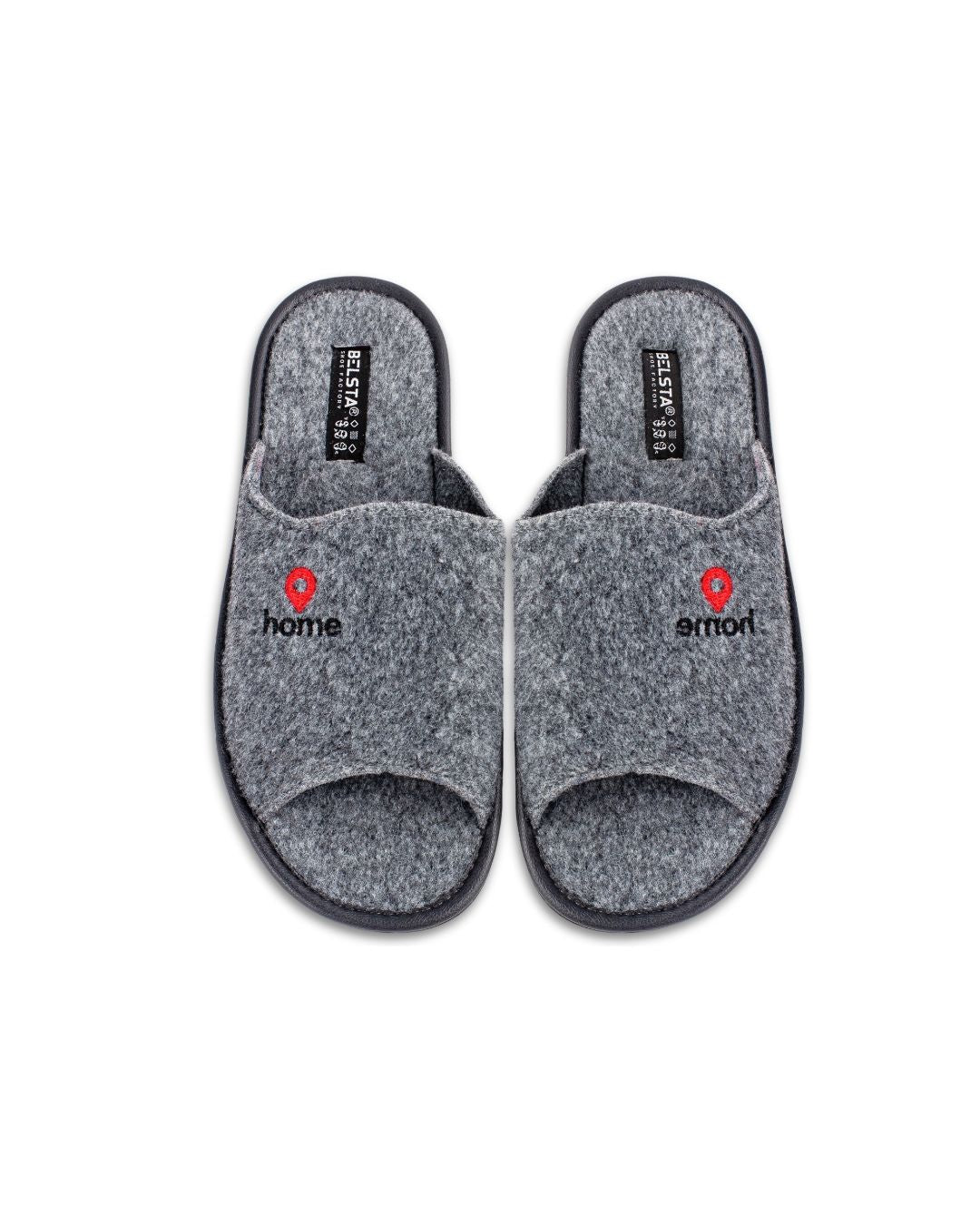 Grey wool slippers