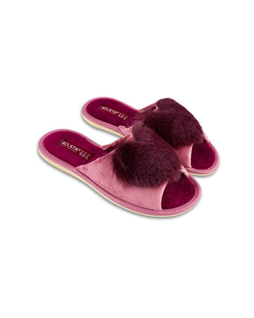 Papuci de casă din velur rose