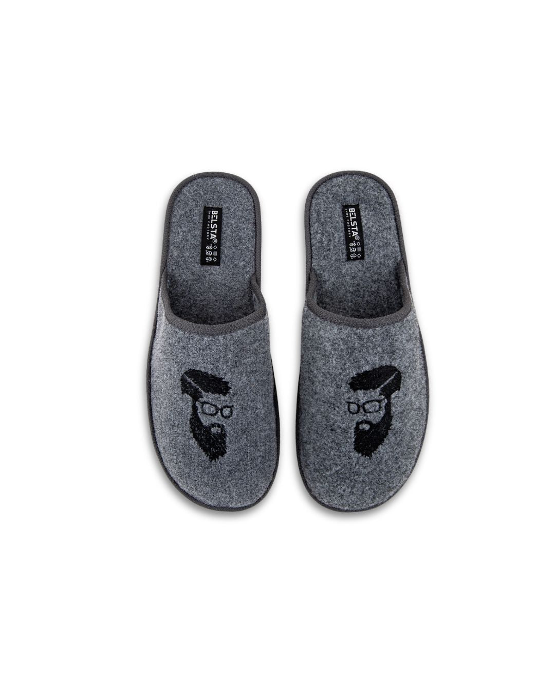 Grey felt slippers