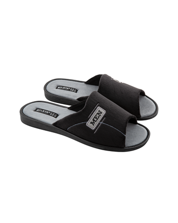 Papuci bărbați catifea neagră MEN