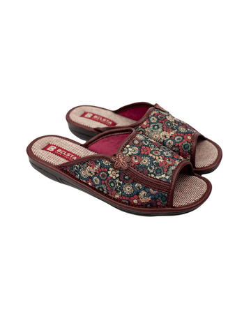 Floral print slippers