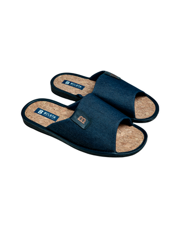 Blue denim summer slippers