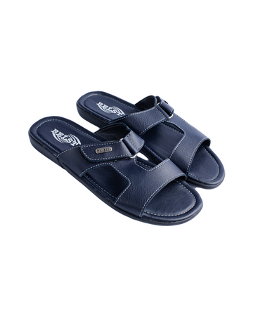 Blue flip flops with velcro