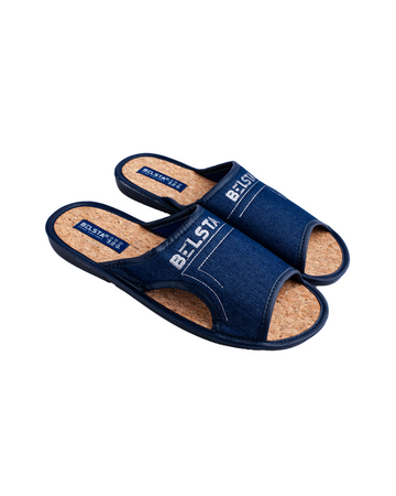 Navy blue summer slippers
