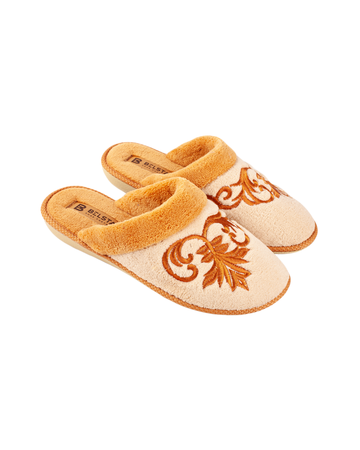 Papuci damă frotir crem bej