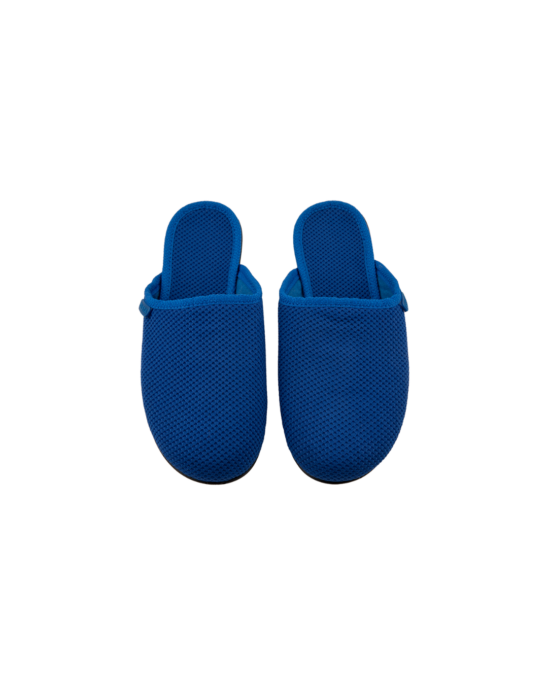 Papuci dama BELSTA din material textil waffle bleumarin;  roz intens