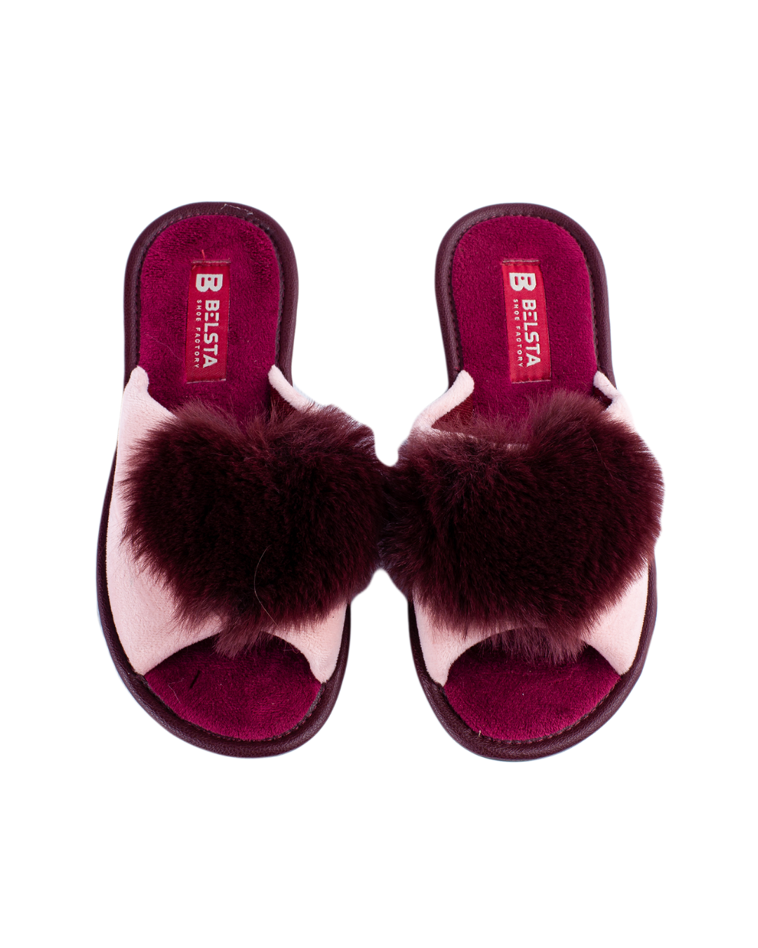 Papuci damă roz inimioară