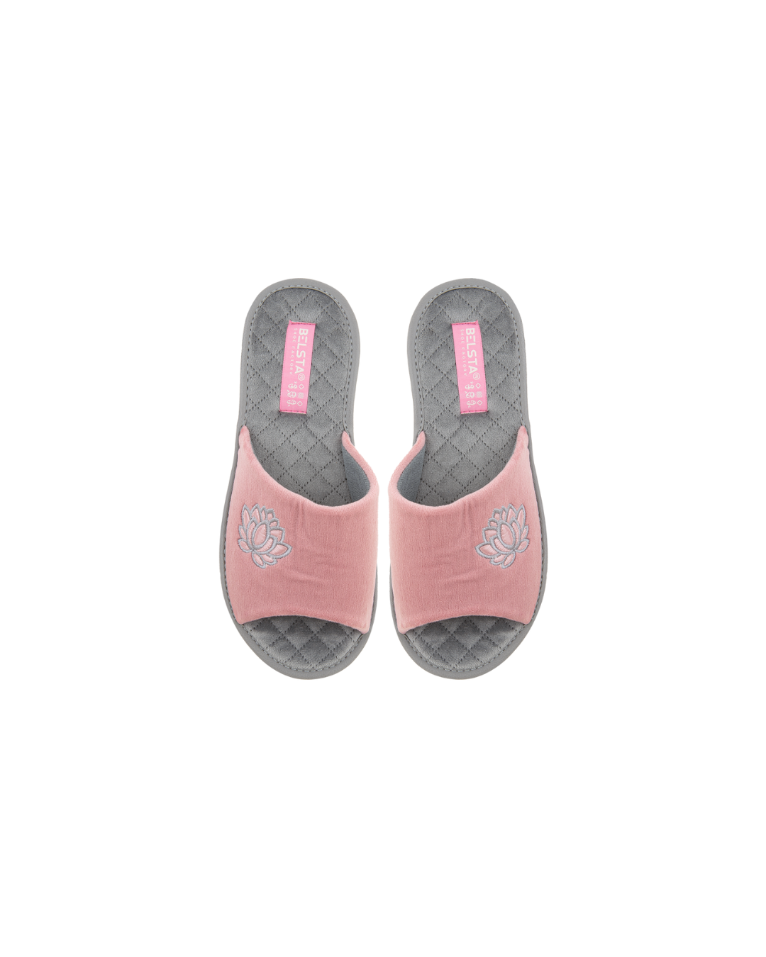 Papuci damă roz floare