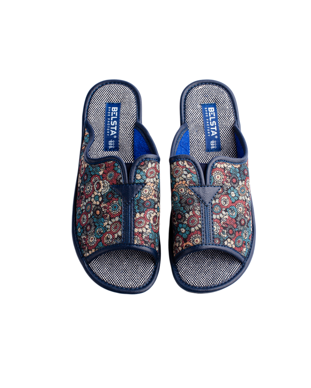 Floral print slippers