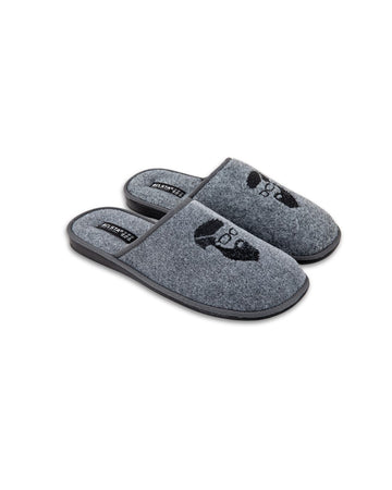 Grey felt slippers