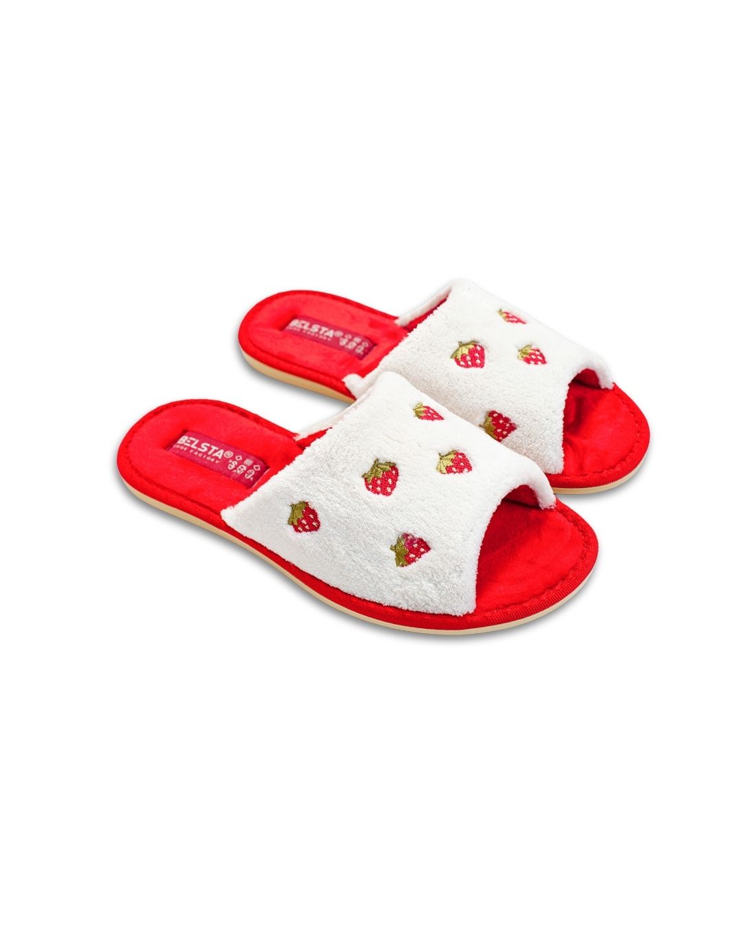 Strawberry decorated slippers