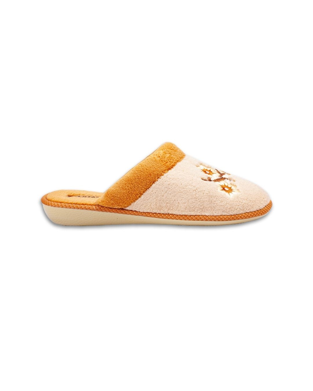 Cream terry slippers