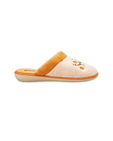 Cream terry slippers